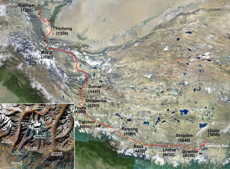 Überlandreise von Tibet nach Xinjiang mit Trekking um Kailash