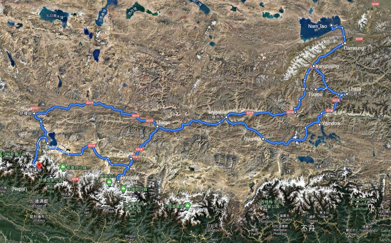 Selbstfahrerreisen zum Nam Tso und Everest in Tibet