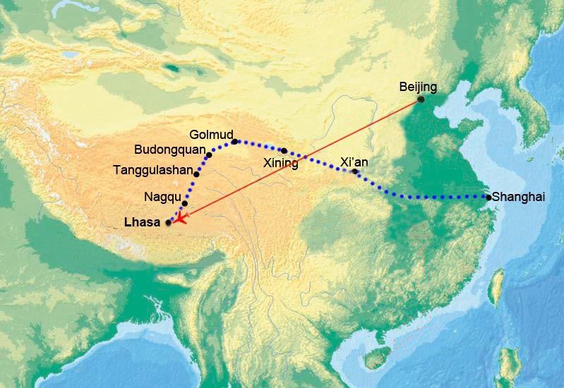 China Höhepunkte mit Tibetbahn von Lhasa nach Shanghai