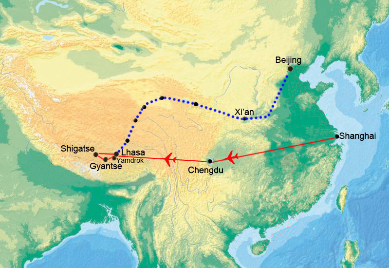 China Höhepunkte mit Tibetbahn von Lhasa nach Beijing