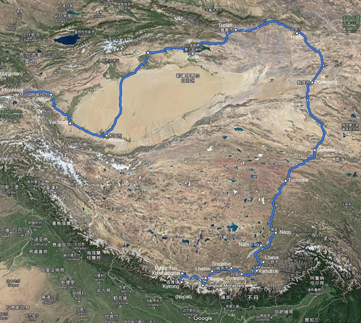 Selbstfahrerreisen über Tibet und entlang Seidenstraße durch China nach Kirgistan
